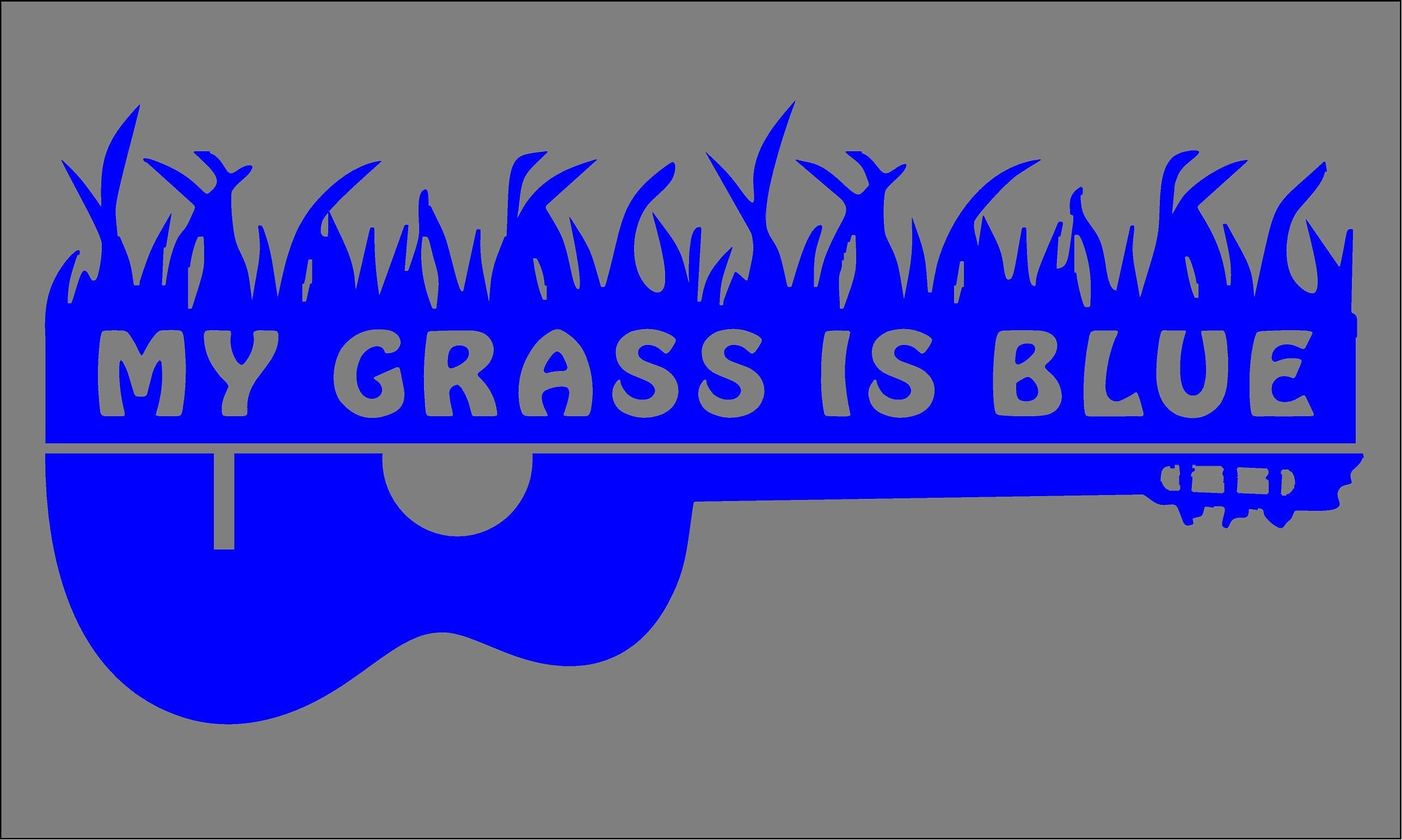 My Grass Is Blue Vintage Decal - 4x5 Inch Waterproof Vinyl Sticker