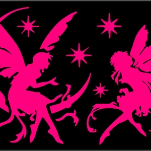 Fairy Vinyl Decal Fairies Moon Stars Window Sticker Pixies