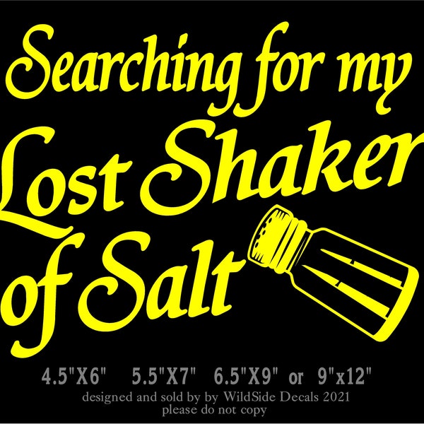 Margaritaville Decal Searching For My Lost Shaker Of Salt Jimmy Buffet Song Vinyl Car Camper RV Truck Sticker