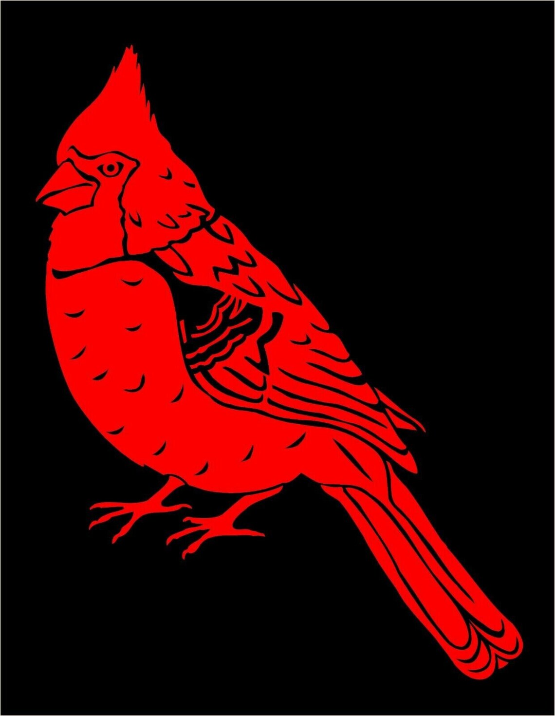 Cardinal Bird Decal vinyl car window Sticker wall art home Etsy