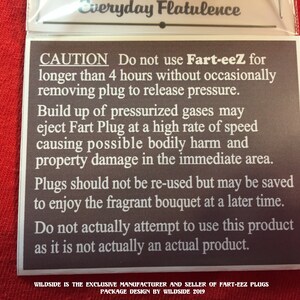 Fart Plugs Gag Gift Set - 2 Pack With Prescription Bag, Funny White Elephant Present