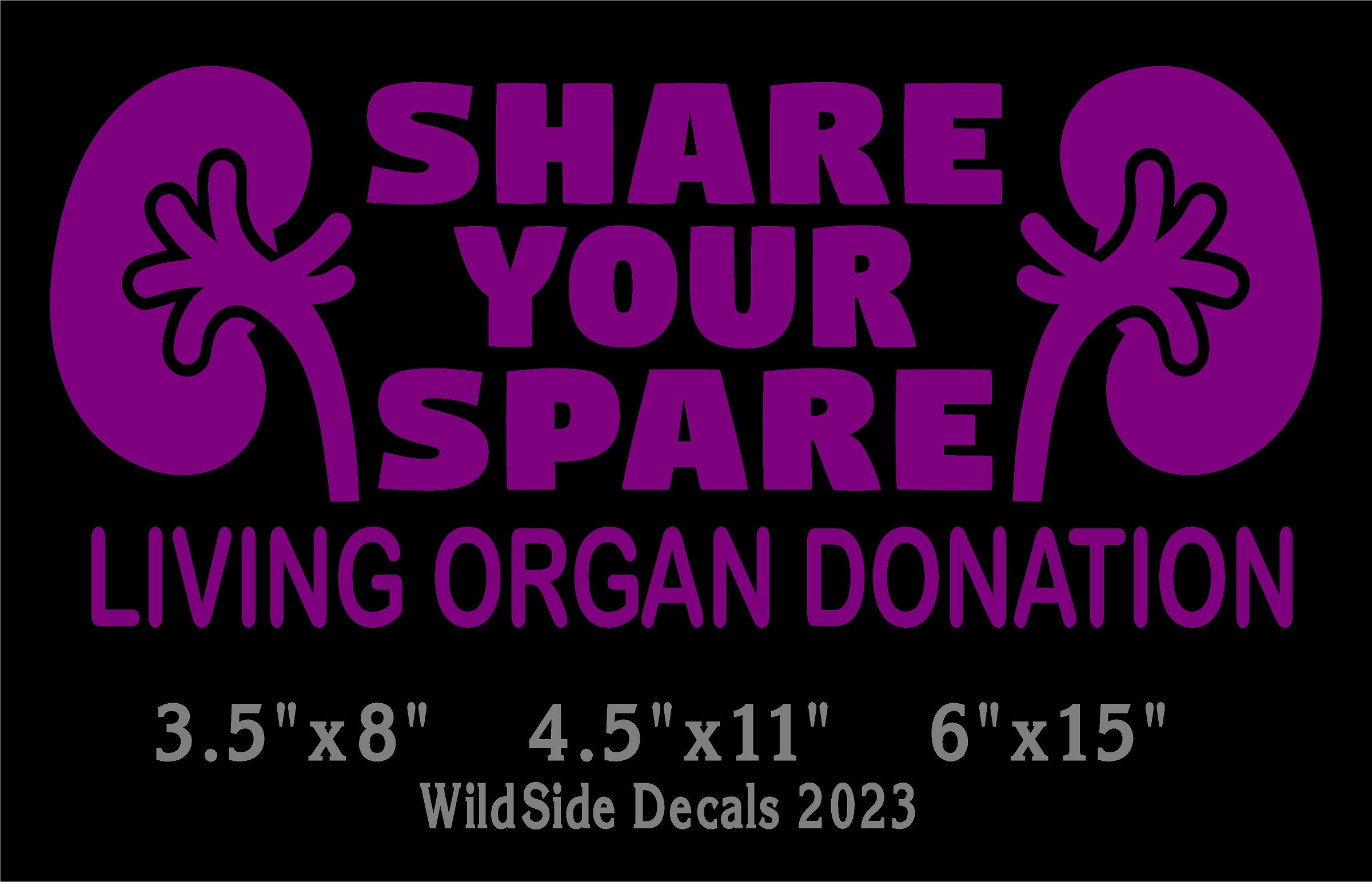 Organ Donation Butterfly Bumper Sticker - 6.1" Oval Car Decal, Vinyl Weatherproof
