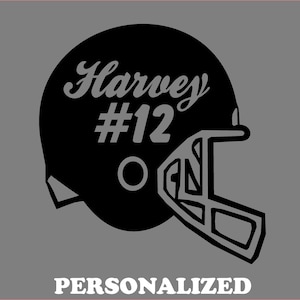Football Helmet Decal Personalized Custom Name and Number Vinyl Car Window Sticker