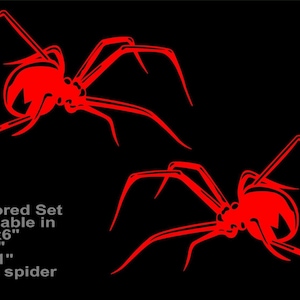 Spider Decals Mirrored Image Set Contour Cut Vinyl Decal Car Truck Trailer Sticker