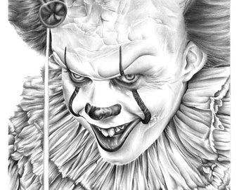 Pennywise, second drawing made with markers 🎈 : r/drawing