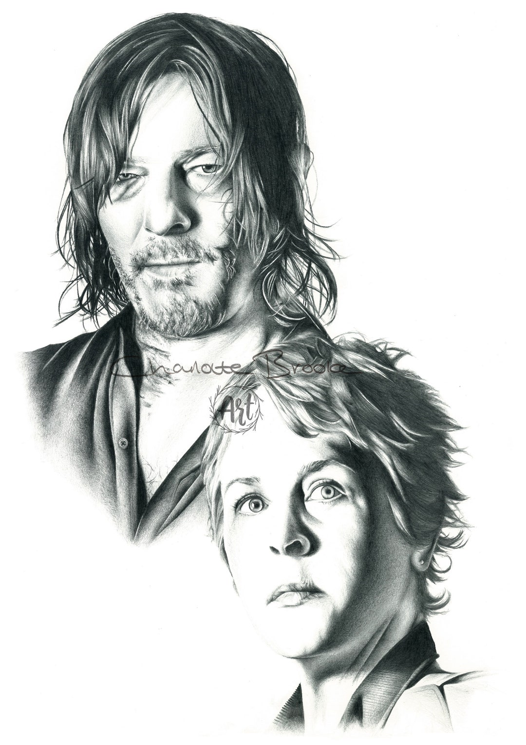 鉛筆画　The Walkng Dead-Darly Dixon Drawing DARYL DIXON - The Walking Dead - Pencil Sketch