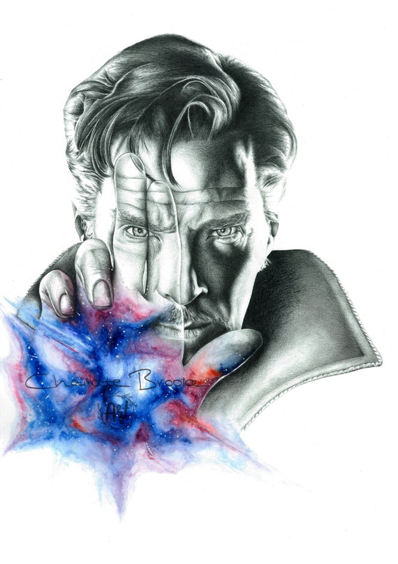Ballpoint sketch of Dr Strange, can't wait to watch the movie. - 9GAG