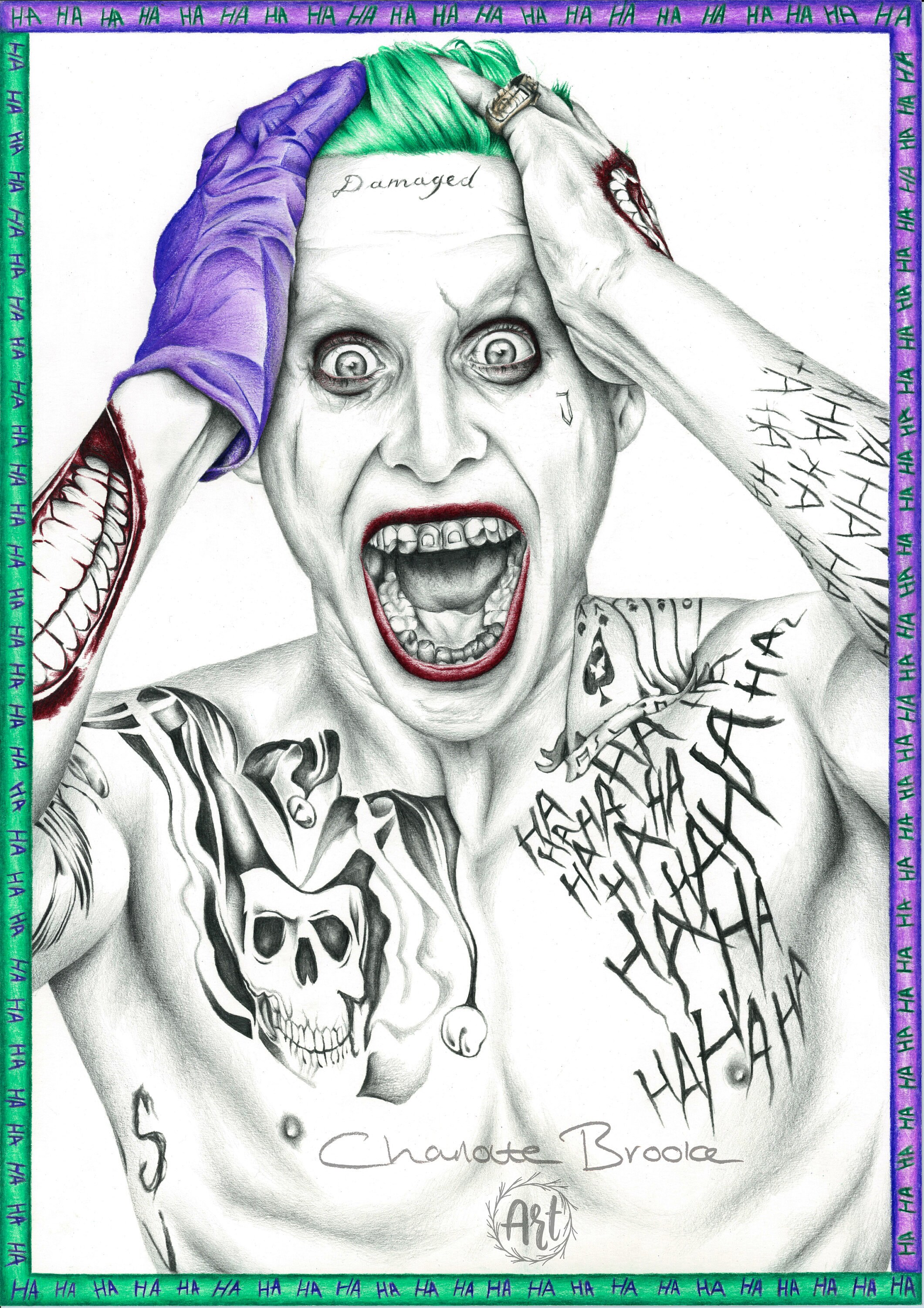 Joker Pencil Portrait Drawing Print Etsy Joker Pencil Portrait Drawing Print Etsy