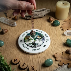 Tablero de péndulo de cerámica del Árbol de la Vida: herramienta de adivinación espiritual