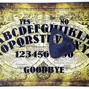 Olde Worlde Ouija Board Set Complete with Sun, Moon & Stars Planchette