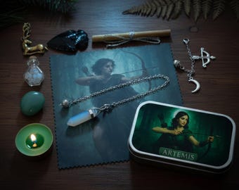 Artemis Altar Kit | Portable Greek Goddess Travel Shrine