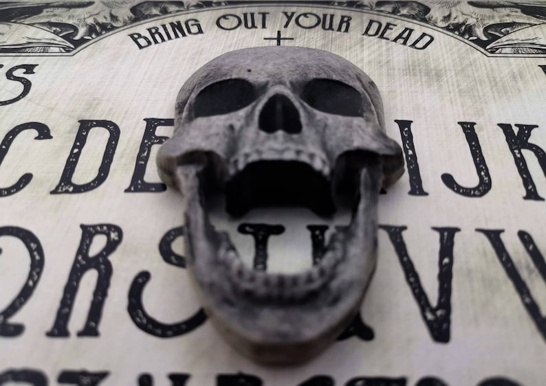Bubonic Plague Doctor Ouija Board Set Complete with Screaming Skull Planchette image 6