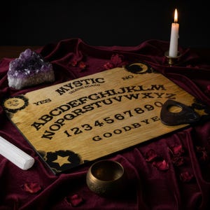 Mystic Oracle Ouija Board Set Complete with Sun, Moon & Stars Planchette