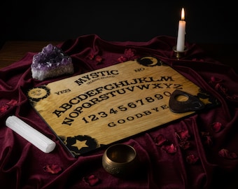 Mystic Oracle Ouija Board Set Complete with Sun, Moon & Stars Planchette