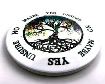 Tree of Life Ceramic Pendulum Board, for Accurate Divination. Perfect for Spiritual and Nature Enthusiasts