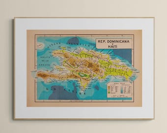 1946 Vintage Hispaniola Map - Digital Download
