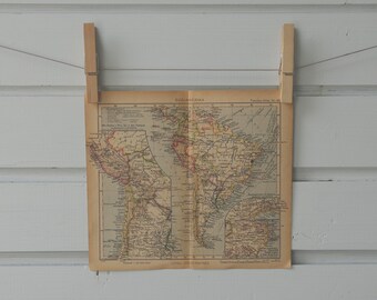 1943 Vintage South America Map