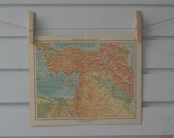 1956 Vintage Near East Map