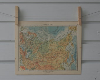 1956 Vintage Map of Russia