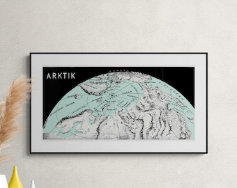 1962 Vintage Map of Arctic - Digital Download