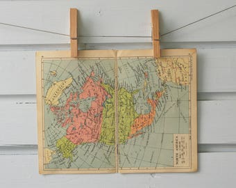 1946 Vintage North America Map