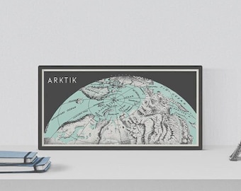 1962 Vintage Map of Arctic - Digital Download
