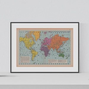 Mapa del mundo antiguo de 1941 - Descarga digital