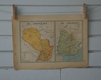 Paraguay Uruguay Etsy