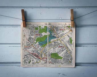 1950s Vintage Neasden Map