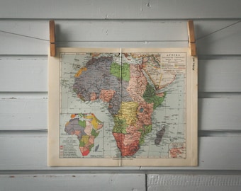1936 Vintage Map of Africa