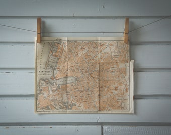 1911 Vintage Marseille Map