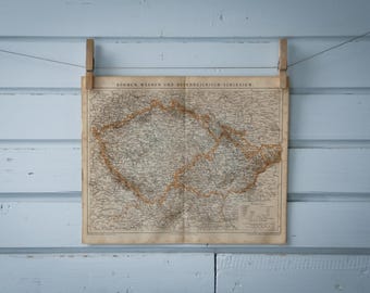 1887 Vintage Czech Republic Map