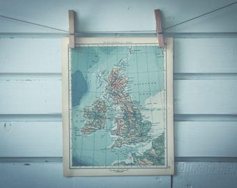 1959 Vintage UK Map