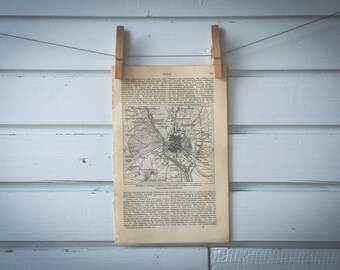 1887 Vintage Madrid Map
