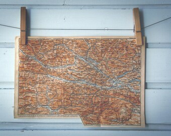 1911 Vintage West Carinthia Map
