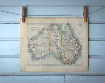 1892 Vintage Australia Map