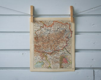 1936 Vintage East Austria Map