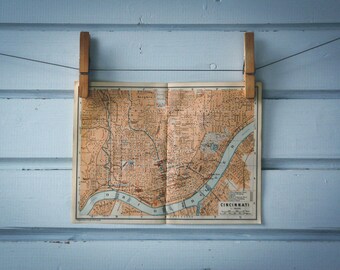 1905 Vintage Map of Cincinnati