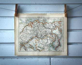 1907 Vintage Siberia Map