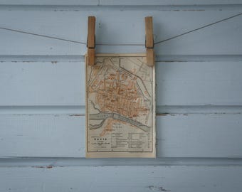 1931 Vintage Map of Pavia