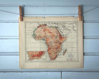 1892 Vintage Africa Map