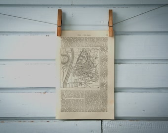 1907 Vintage Map of Trient