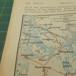 1912 Vintage Heinola & Surroundings Map image 6