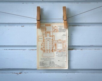 1931 Vintage Plan of the Archbasilica of Saint John Lateran