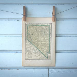 Carte du Nevada vintage 1923