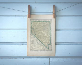 1923 Vintage Nevada Map