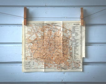 1926 Vintage Bologna Map