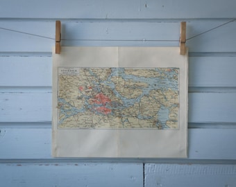 1907 Vintage Stockholm Map