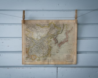 1887 Vintage Map of China