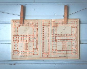 1904 Vintage Plan of the Hermitage Museum